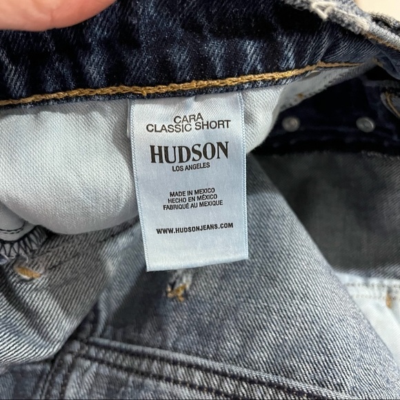 Hudson Cara Classic Short High Waist Jean Shorts Raw Hem Size 34 WR6026DJR - Picture 8 of 10